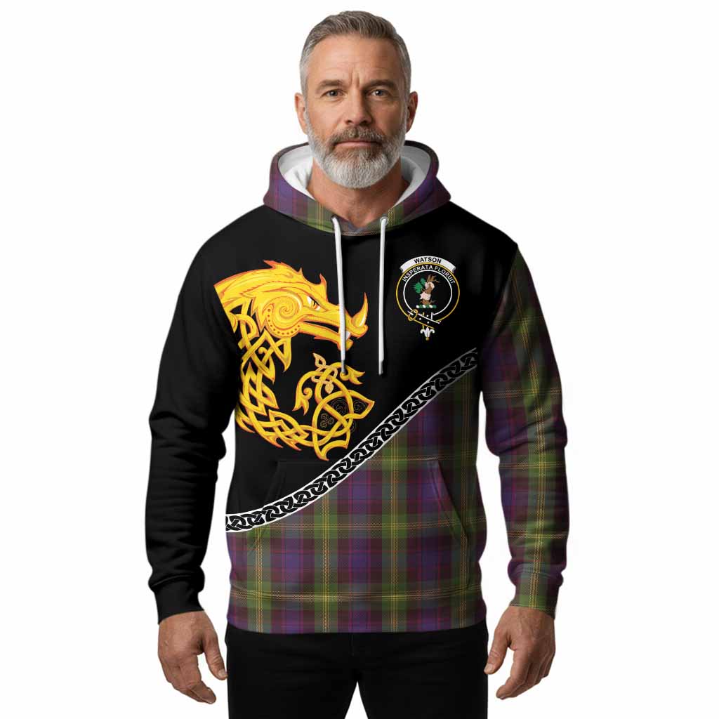 Watson Tartan Crest Hoodie Legendary Dragon Knot Half Style