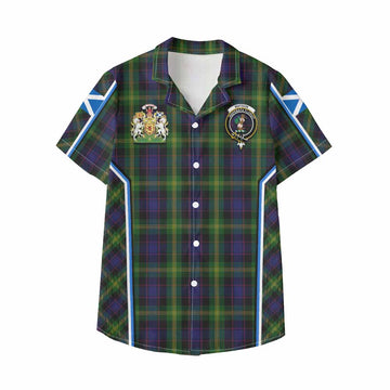 Watson Tartan Crest Kid Hawaiian Shirt Scotland Coat of Arm Flag Style - Tartan Vibes Clothing
