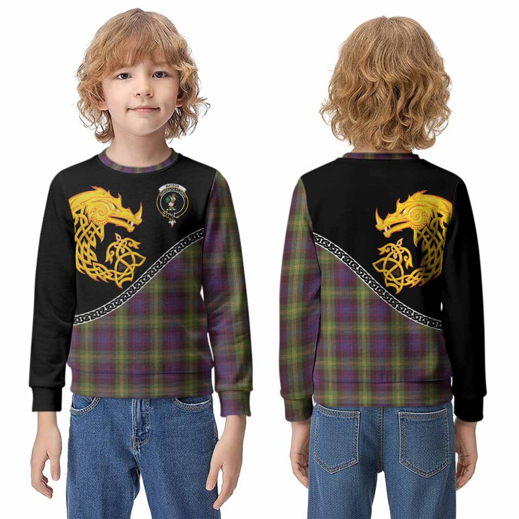 Watson Tartan Crest Kid Knitted Sweatshirt Legendary Dragon Knot Half Style