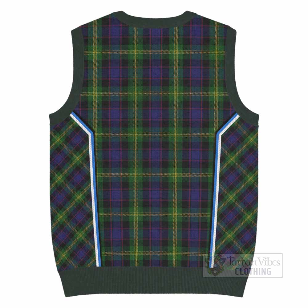 Watson Tartan Crest Knitted V-Neck Vest Scotland Coat of Arm Flag Style - Tartan Vibes Clothing