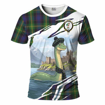 Watson Tartan Crest Loch Ness Monster Scottish Heritage Art T-Shirt