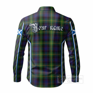 Watson Tartan Crest Long Sleeve Button Shirts Scotland Coat of Arm Flag Style