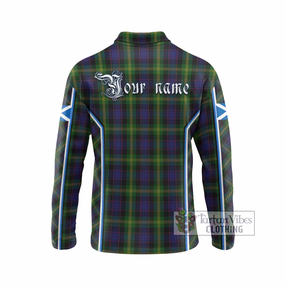 Watson Tartan Crest Long Sleeve Polo Shirt Scotland Coat of Arm Flag Style - Tartan Vibes Clothing