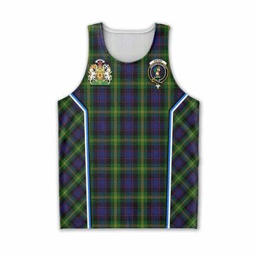 Watson Tartan Crest Men Tank Top Scotland Coat of Arm Flag Style