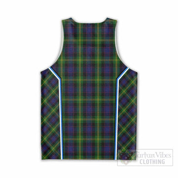 Watson Tartan Crest Men Tank Top Scotland Coat of Arm Flag Style