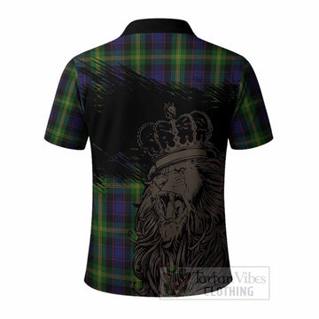 Watson Tartan Crest Polo Shirt Crowned Lion Heritage Style