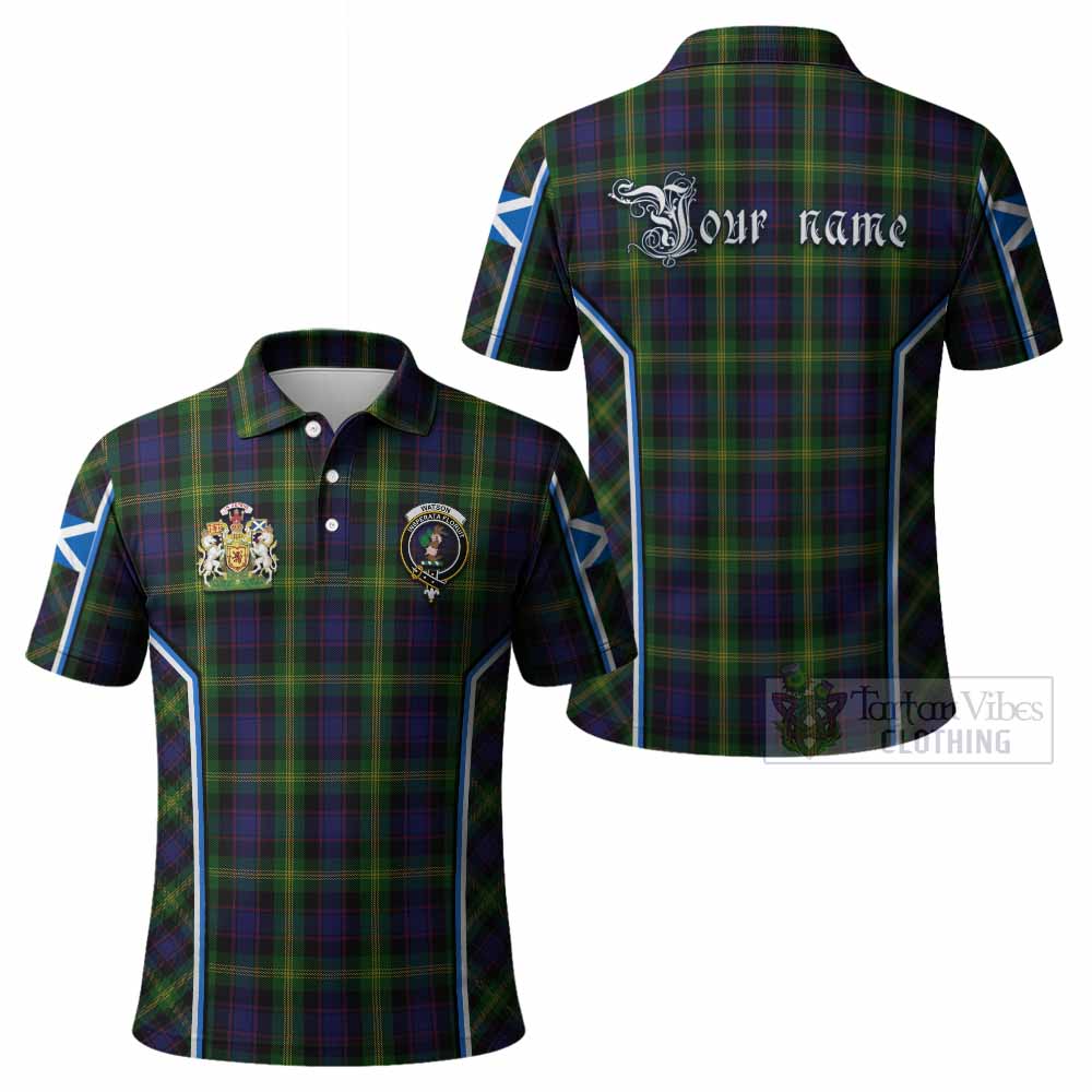 Watson Tartan Crest Polo Shirt Scotland Coat of Arm Flag Style - Tartan Vibes Clothing
