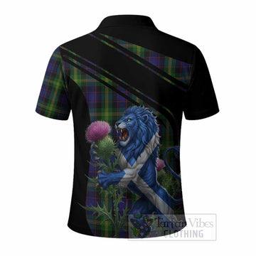 Watson Tartan Crest Polo Shirt Scottish Lion Rampant Thistle - Tartan Vibes Clothing
