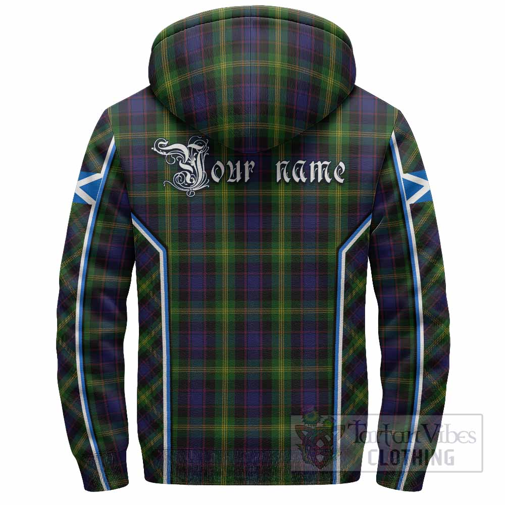 Watson Tartan Crest Sherpa Hoodie Scotland Coat of Arm Flag Style - Tartan Vibes Clothing