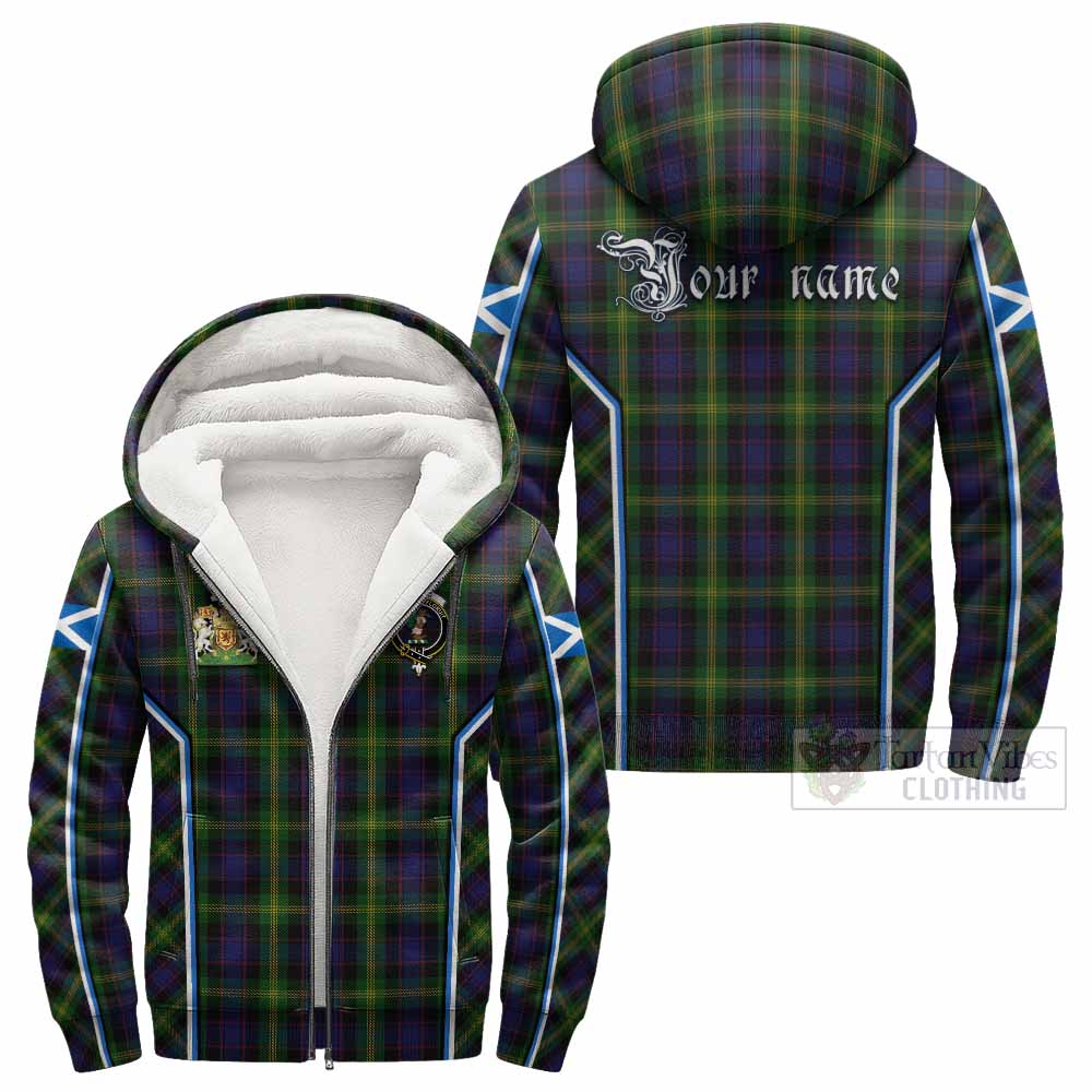 Watson Tartan Crest Sherpa Hoodie Scotland Coat of Arm Flag Style - Tartan Vibes Clothing