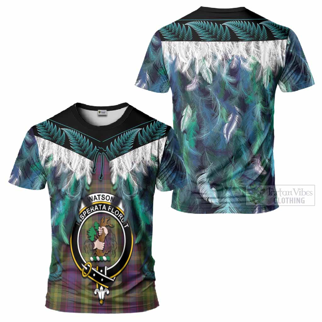 Watson Tartan Crest T-Shirt New Zealand Maori Korowai Cloak