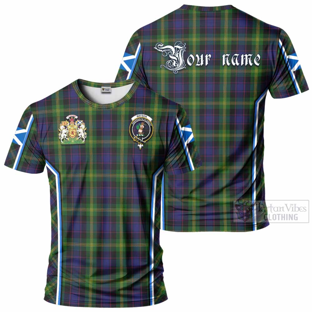 Watson Tartan Crest T-shirt Scotland Coat of Arm Flag Style - Tartan Vibes Clothing