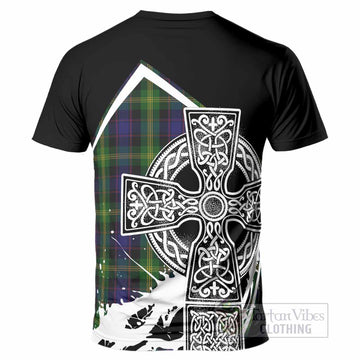 Watson Tartan Crest T-Shirt Scottish Celtic Cross Heritage