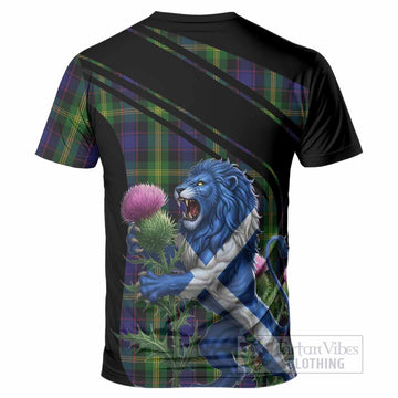 Watson Tartan Crest T-Shirt Scottish Lion Rampant Thistle