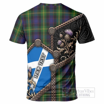 Watson Tartan Crest T-Shirt Scottish Thistle Loch Ness Monster