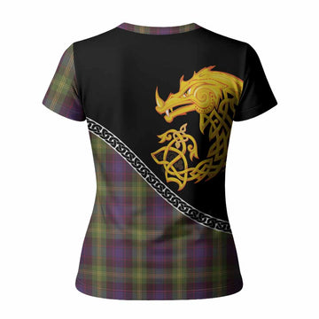 Watson Tartan Crest Women T shirt Legendary Dragon Knot Half Style
