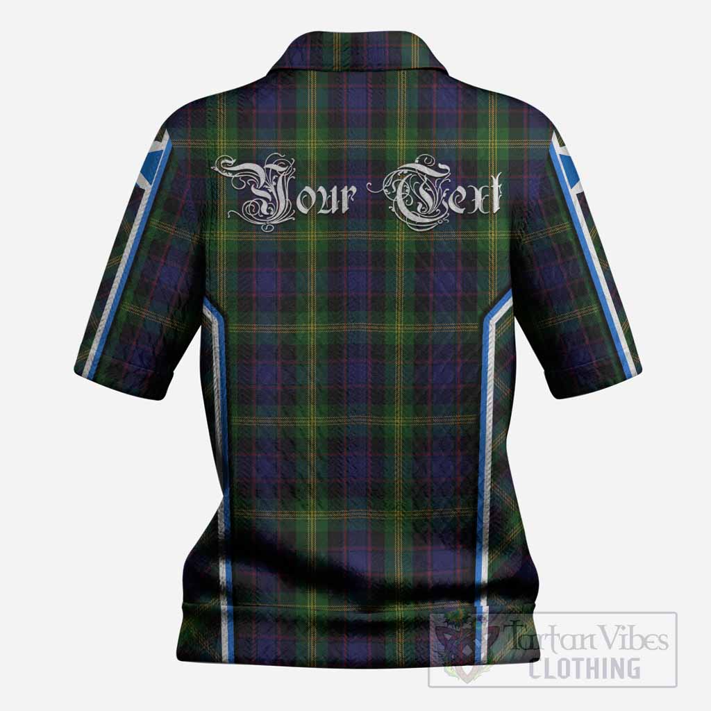 Watson Tartan Crest Women’s Polo Sweater Top Scotland Coat of Arm Flag Style