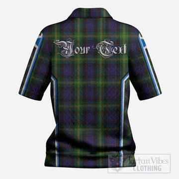 Watson Tartan Crest Women’s Polo Sweater Top Scotland Coat of Arm Flag Style
