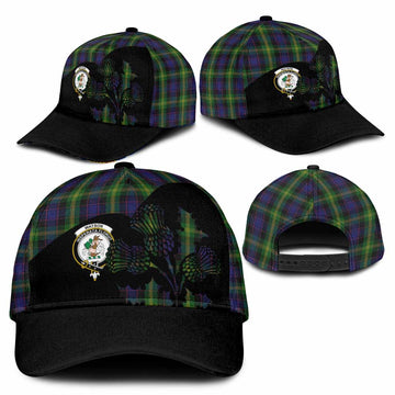 Watson Tartan Family Crest Classic Cap Scotland Thistle Floral Flag Style