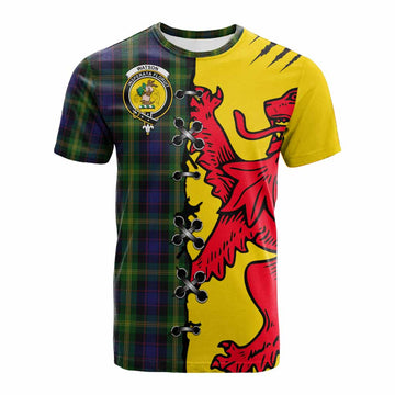 Watson Tartan Family Crest Cotton T-shirt Lion Rampant Honor