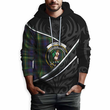 Watson Tartan Family Crest Hoodie Celtic Scottish Thistle Floral - Tartan Vibes Clothing