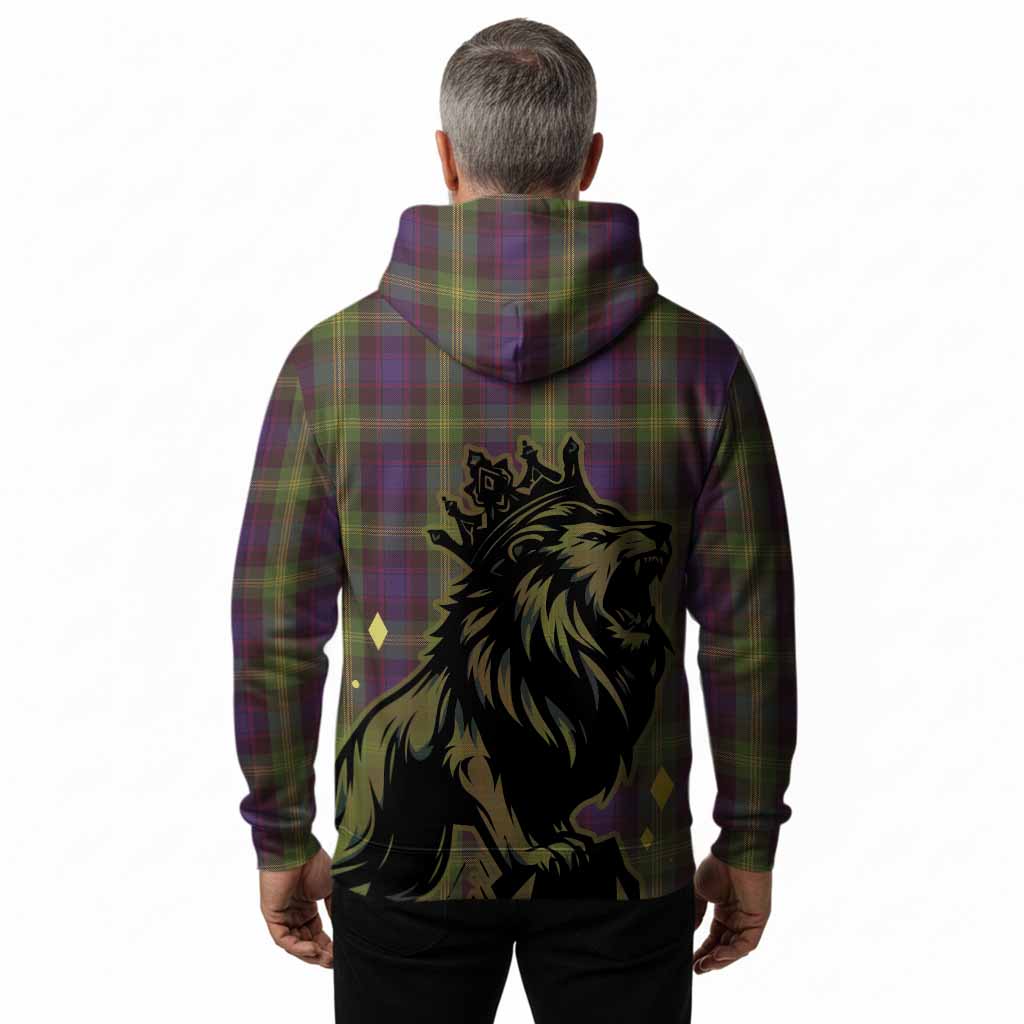 Watson Tartan Family Crest Hoodie Crowned Lion Roaring