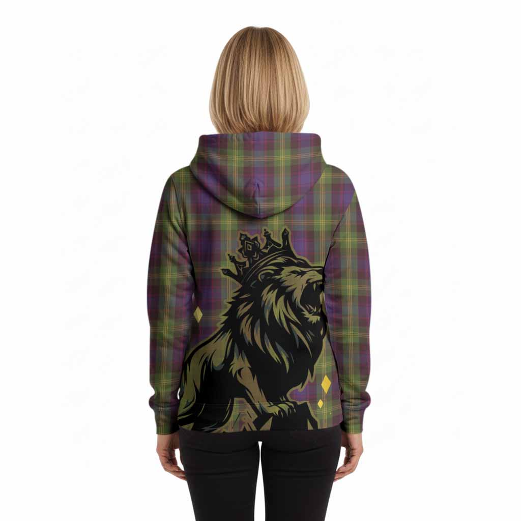 Watson Tartan Family Crest Hoodie Crowned Lion Roaring