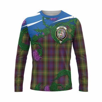 Watson Tartan Family Crest Long Sleeve T-Shirt Thistle in Minimalism