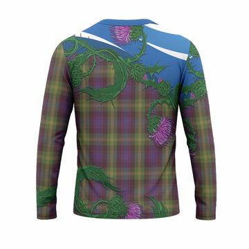 Watson Tartan Family Crest Long Sleeve T-Shirt Thistle in Minimalism