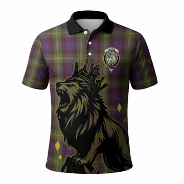 Watson Tartan Family Crest Polo Shirt Crowned Lion Roaring
