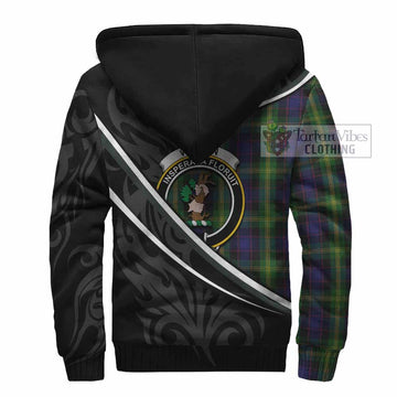 Watson Tartan Family Crest Sherpa Hoodie Celtic Scottish Thistle Floral