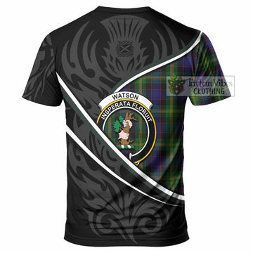 Watson Tartan Family Crest T-shirt Celtic Scottish Thistle Floral - Tartan Vibes Clothing