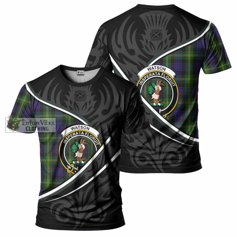 Watson Tartan Family Crest T-shirt Celtic Scottish Thistle Floral - Tartan Vibes Clothing