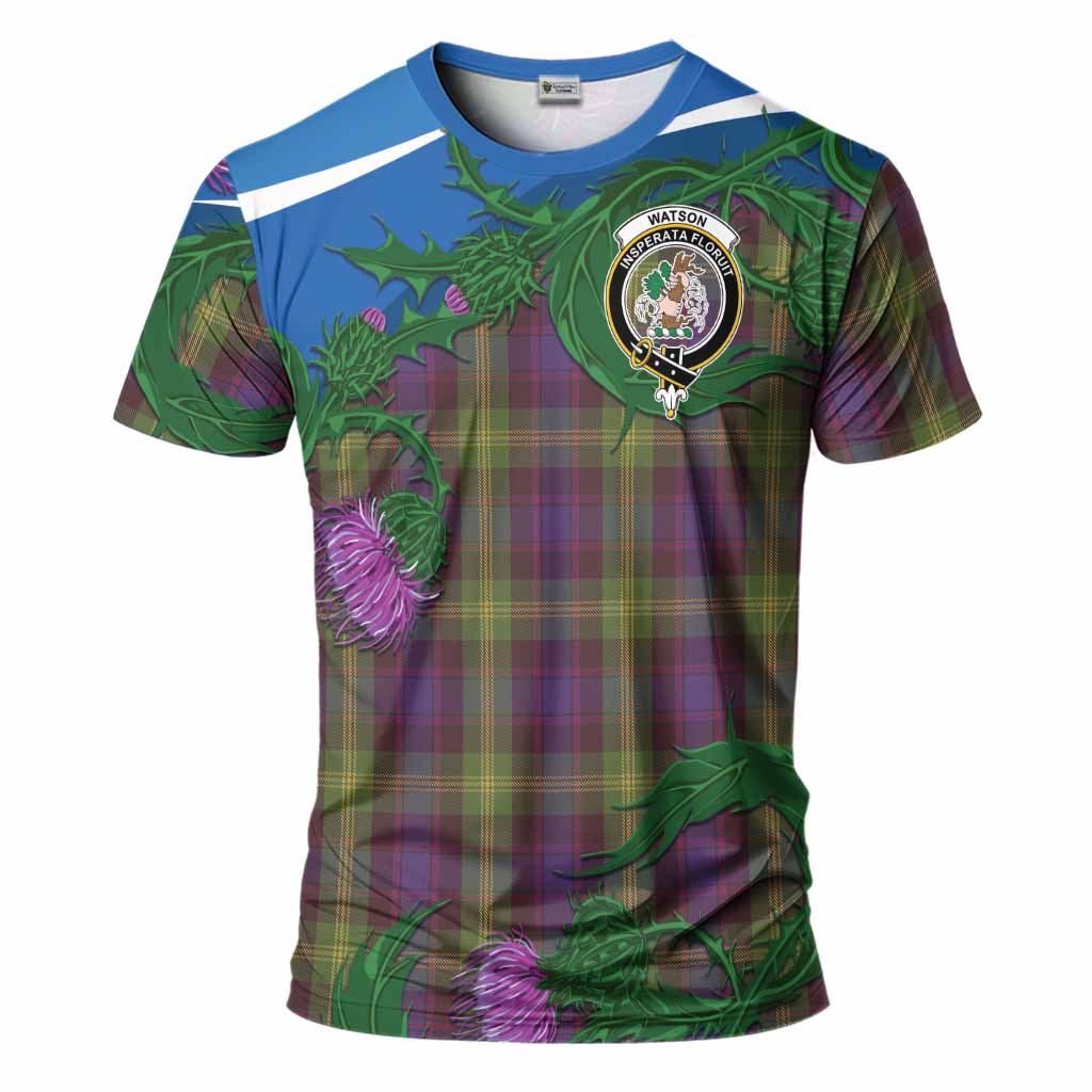 Watson Tartan Family Crest T-Shirt Thistle in Minimalism