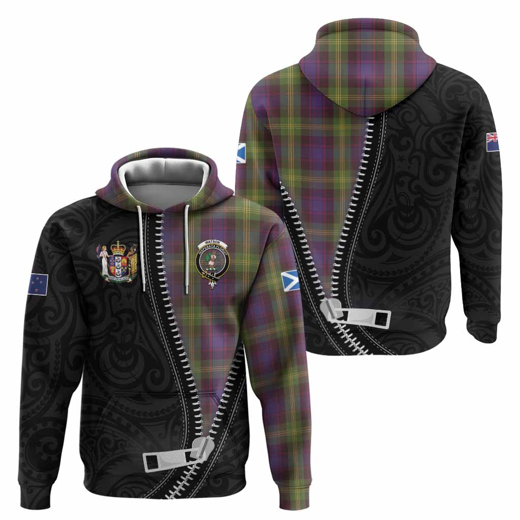 Watson Tartan Hoodie New Zealand Pattern Unique Zipper Stylized