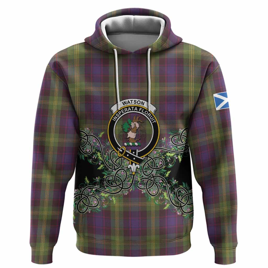 Watson Tartan Hoodie Thistle Scottish Spirit