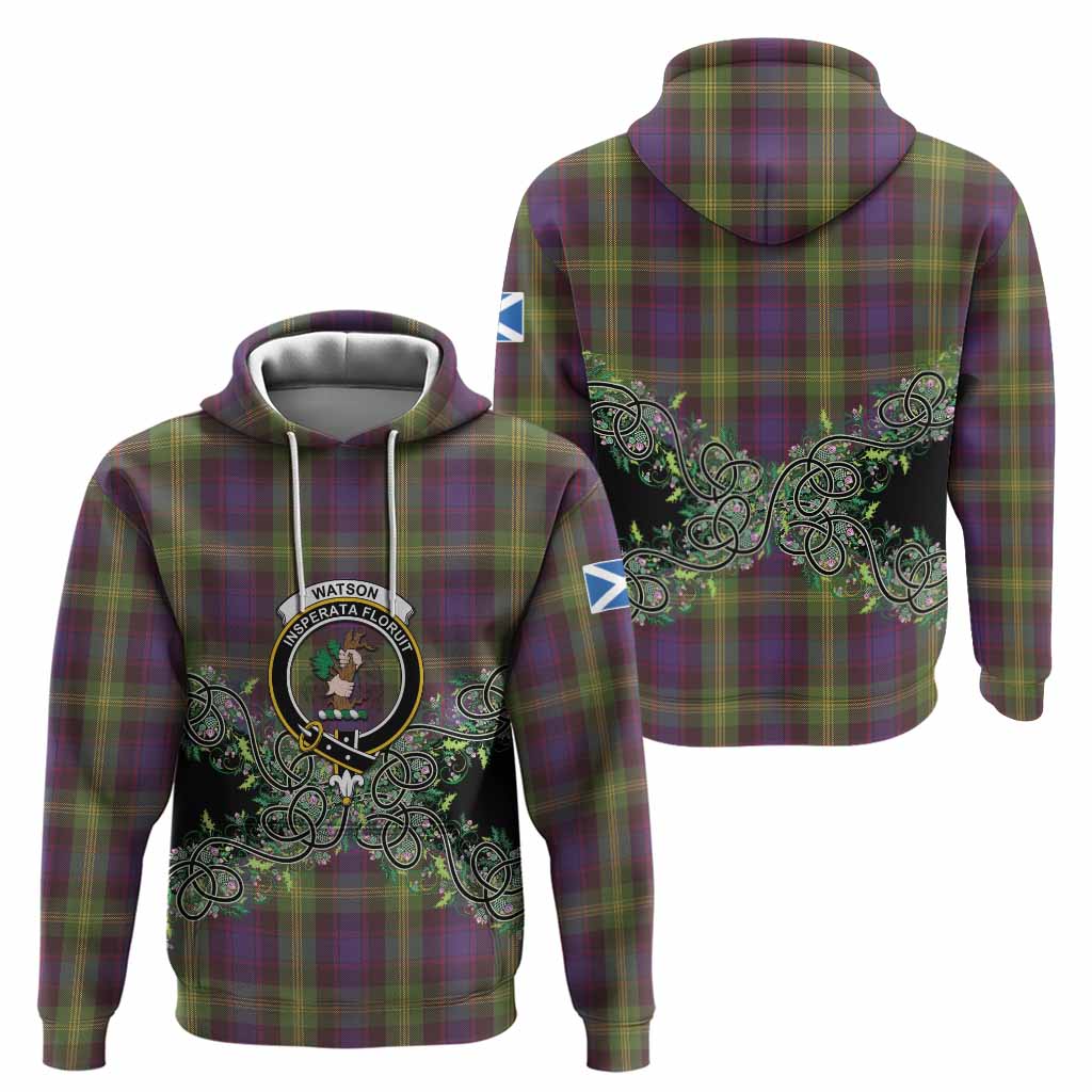 Watson Tartan Hoodie Thistle Scottish Spirit