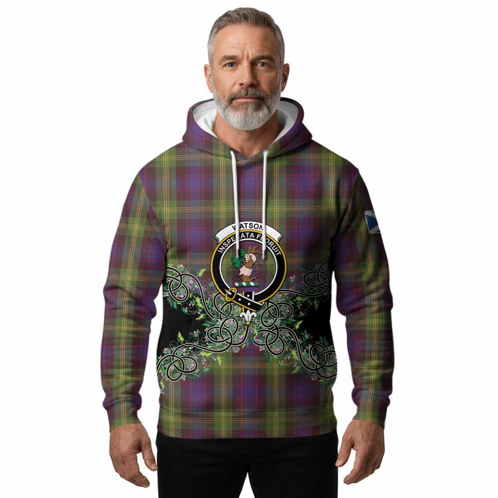 Watson Tartan Hoodie Thistle Scottish Spirit