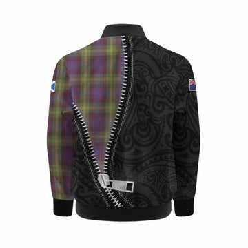 Watson Tartan Kid Bomber Jacket New Zealand Pattern Unique Zipper Stylized