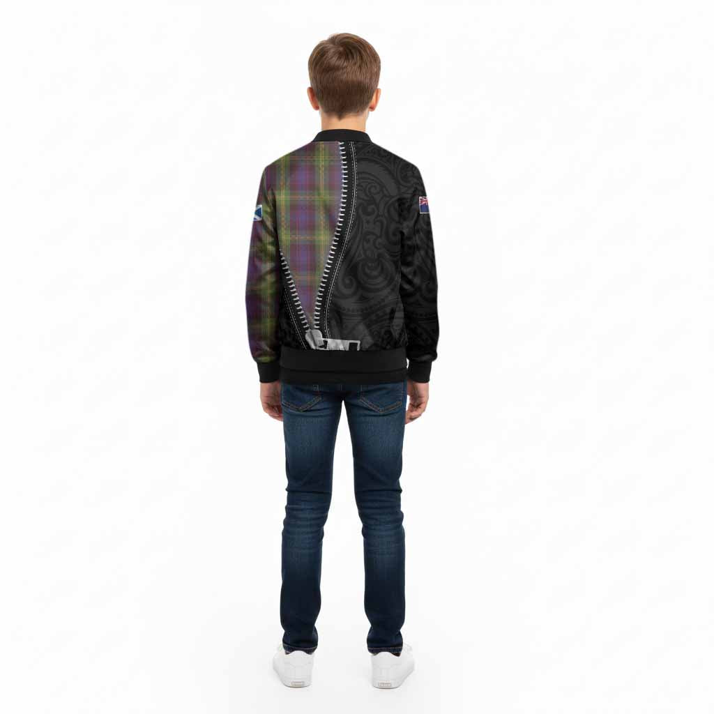 Watson Tartan Kid Bomber Jacket New Zealand Pattern Unique Zipper Stylized