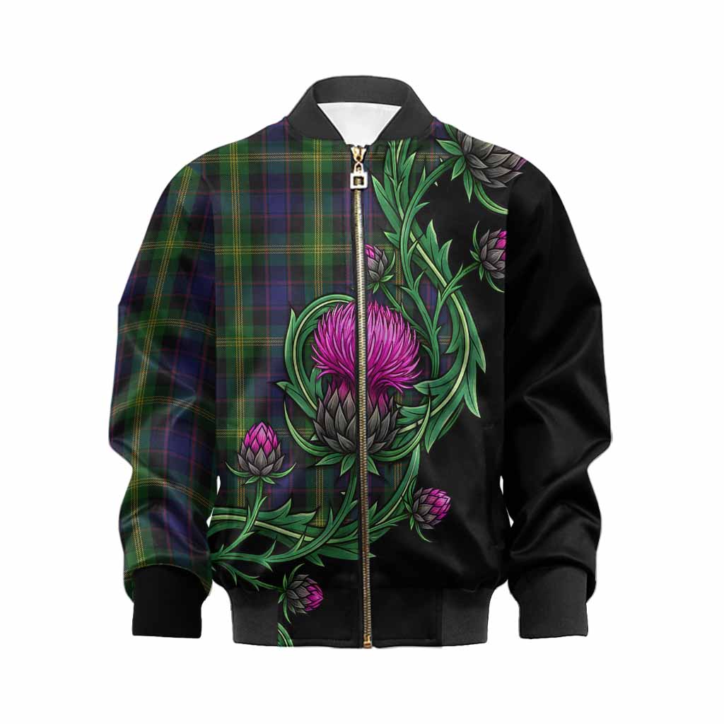 Watson Tartan Kid Bomber Jacket Resilient Scottish Thistle Kid XS - Tartan Vibes Clothing