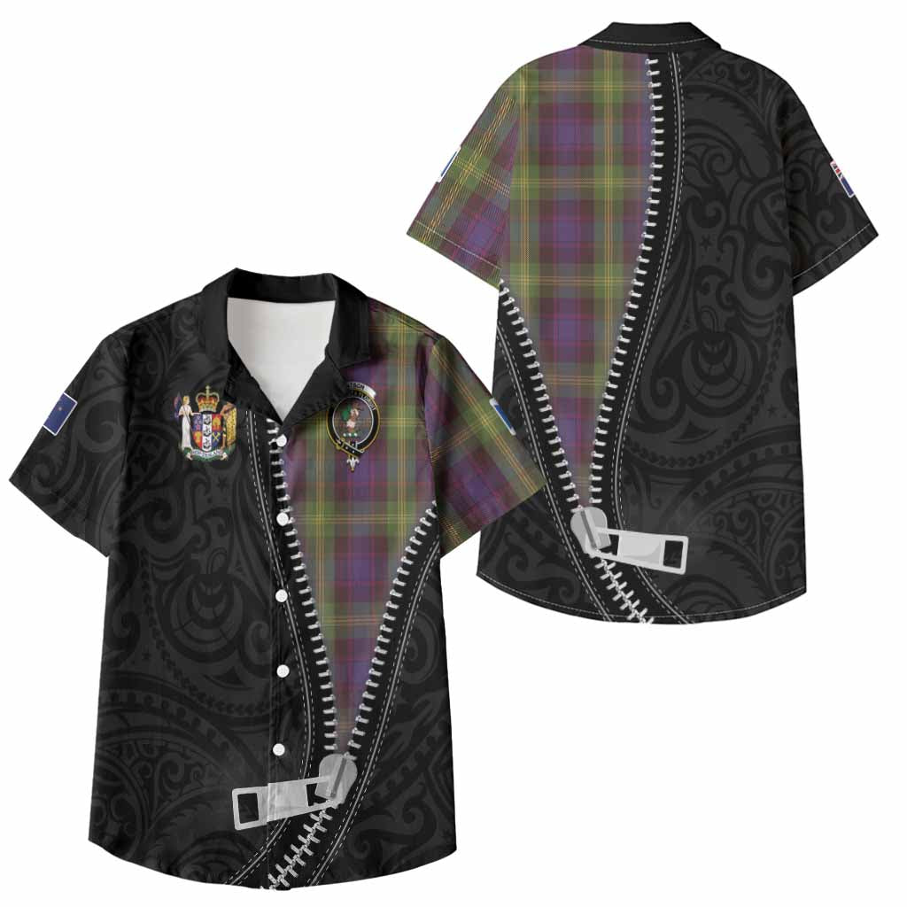 Watson Tartan Kid Hawaiian Shirt New Zealand Pattern Unique Zipper Stylized
