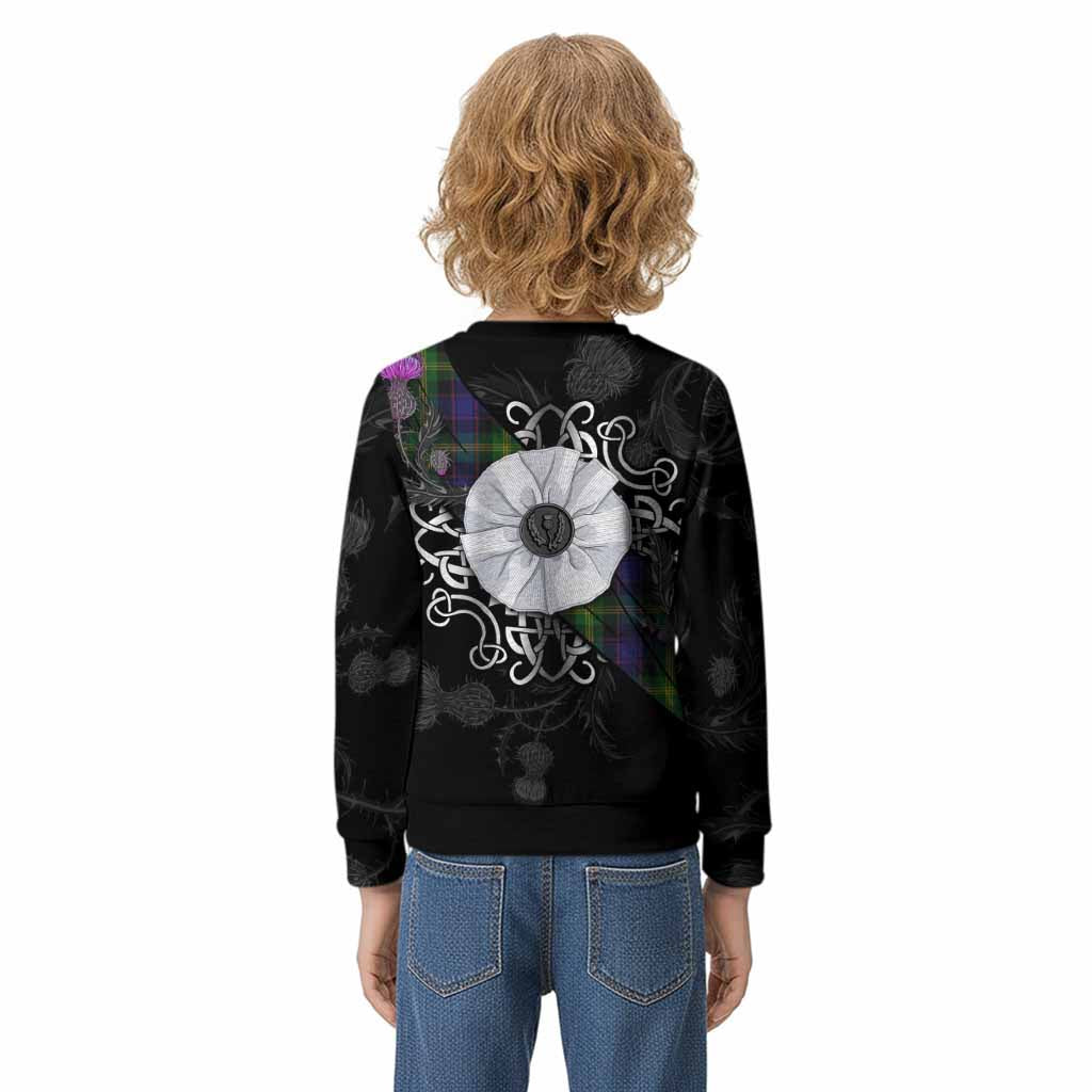 Watson Tartan Kid Knitted Sweatshirt Jacobite White Rose - Tartan Vibes Clothing