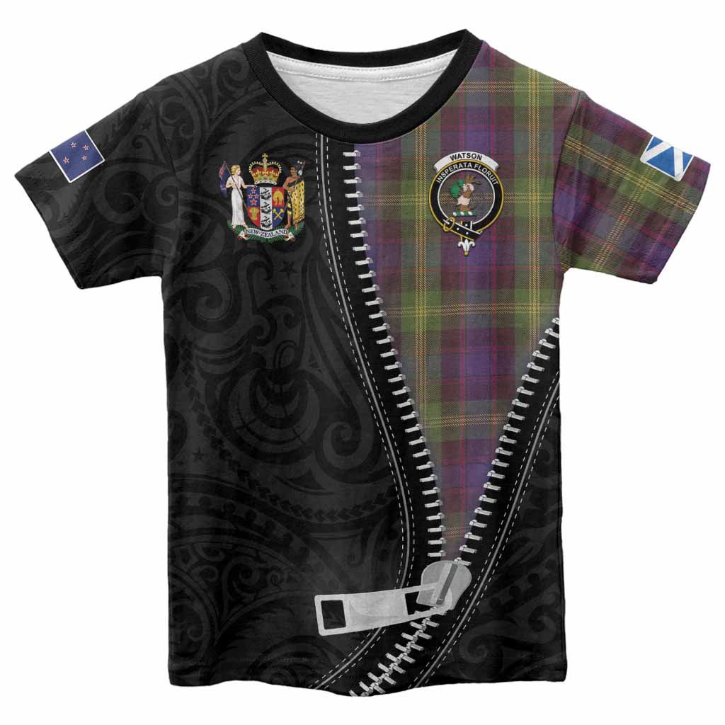 Watson Tartan Kid T-shirt New Zealand Pattern Unique Zipper Stylized