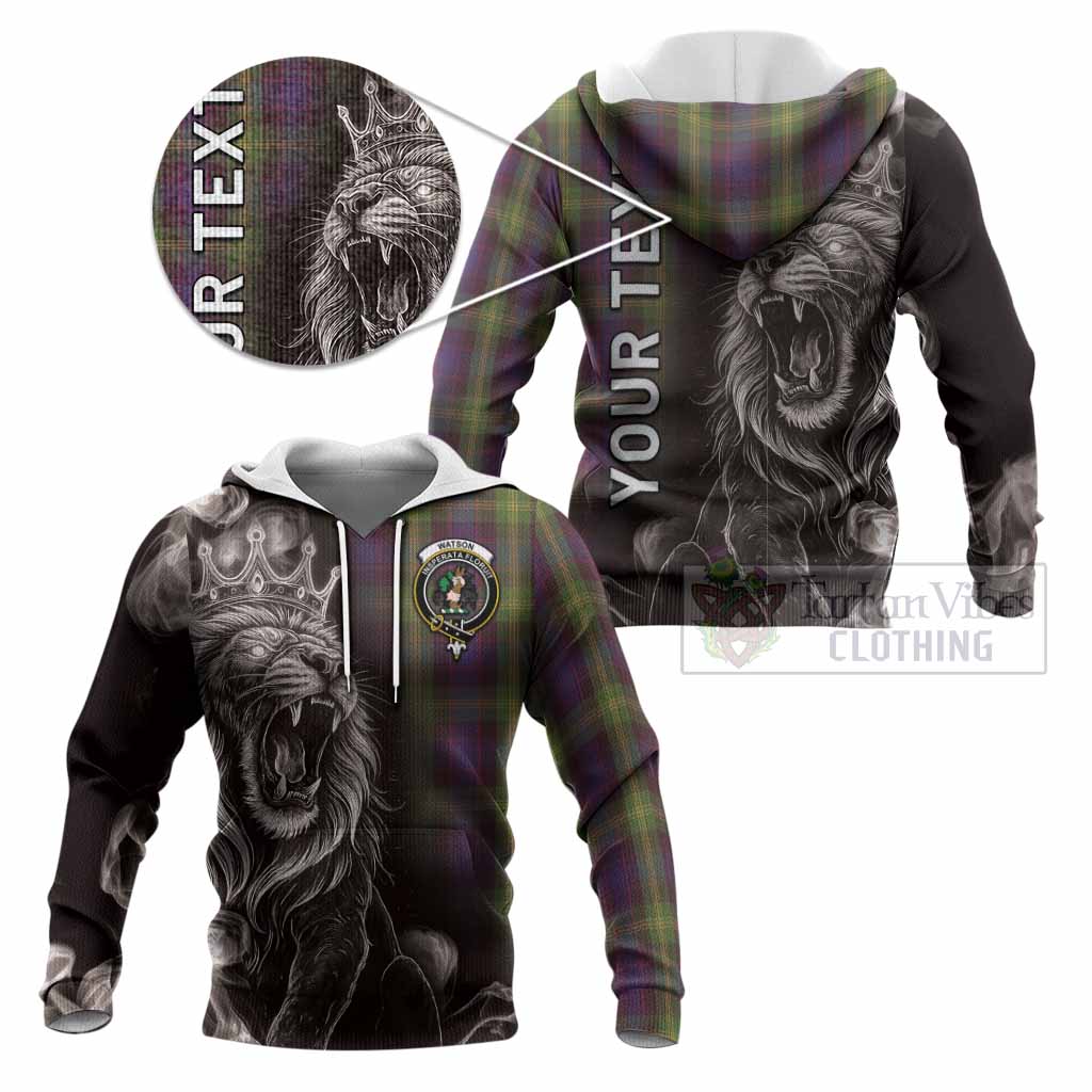 Watson Tartan Knitted Hoodie Roaring Lion Heritage
