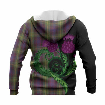 Watson Tartan Knitted Hoodie Traditional Scottish Thistle