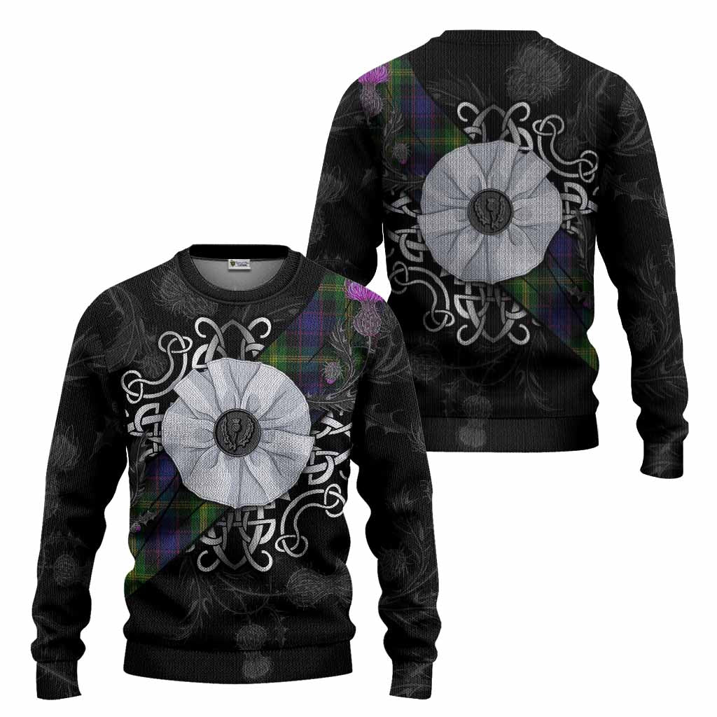 Watson Tartan Knitted Sweater Jacobite White Rose - Tartan Vibes Clothing