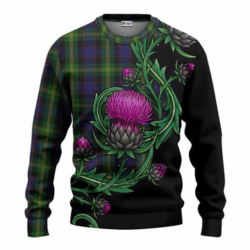 Watson Tartan Knitted Sweater Resilient Scottish Thistle