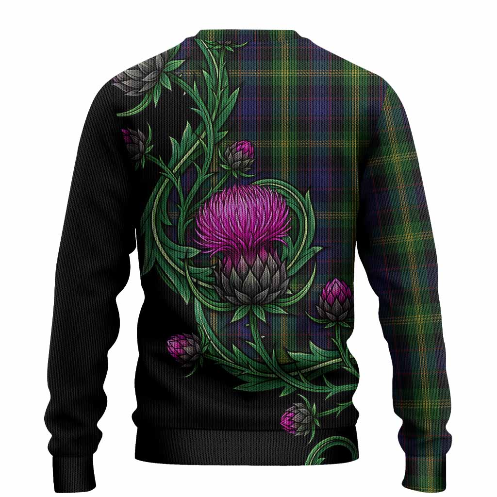 Watson Tartan Knitted Sweater Resilient Scottish Thistle