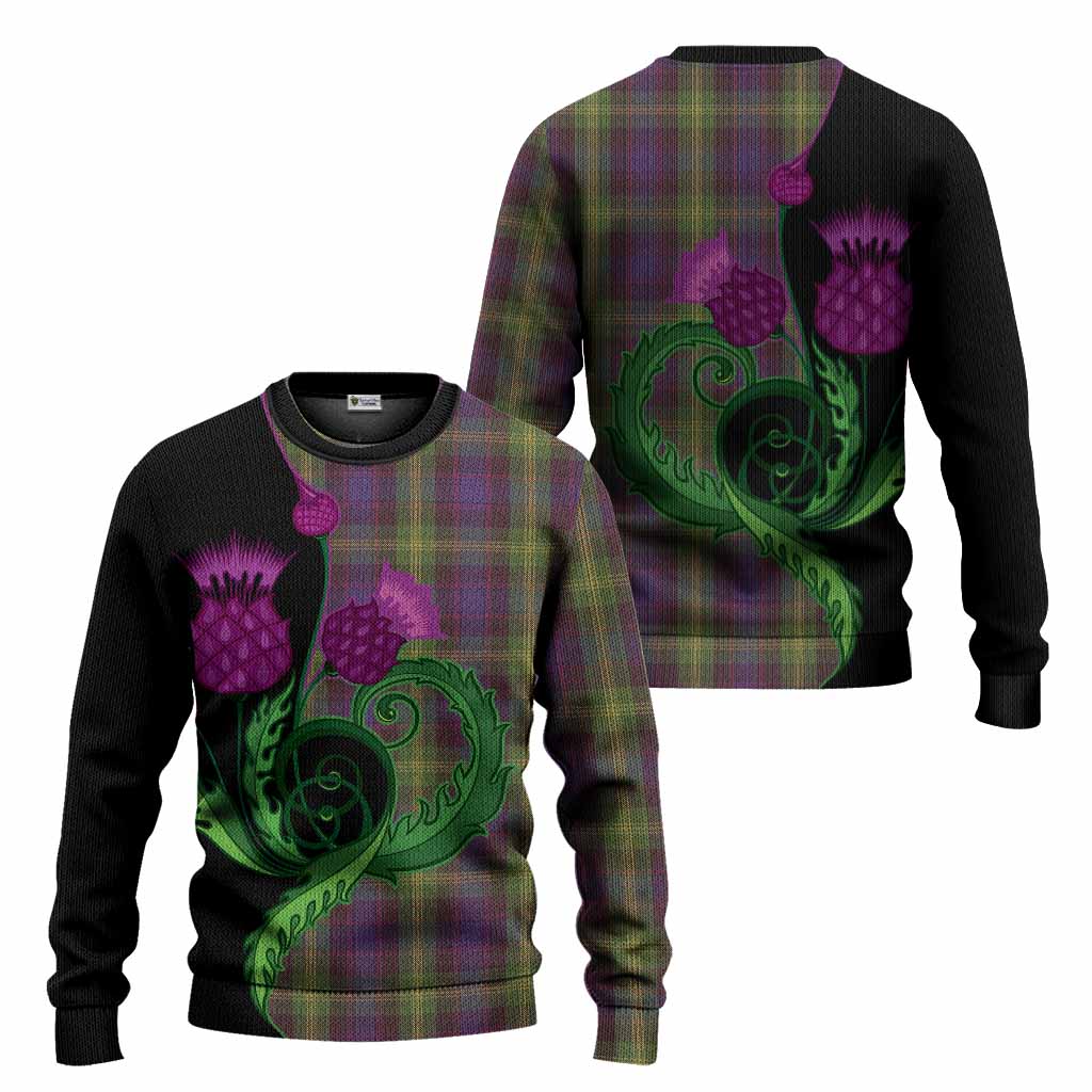 Watson Tartan Knitted Sweater Traditional Scottish Thistle